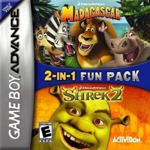 2 In 1 – Madagascar & Shrek 2 GBA ROM