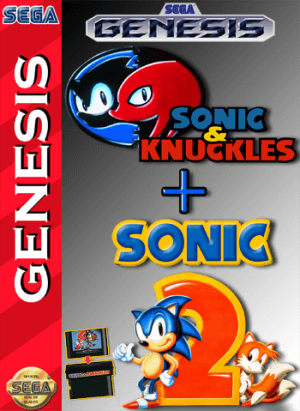 Sonic & Knuckles + Sonic the Hedgehog 2 Sega Genesis ROM