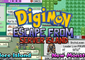 Pokemon Digimon Escape from Server Island (Pokemon Emerald Hack) GBA ROM